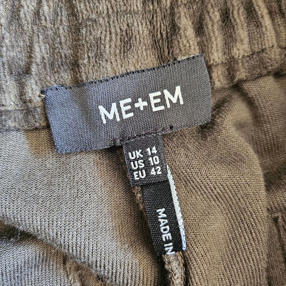 ME+EM Green Velour Track Suit 1/4 Zip Pullover US 8 & Pull on Joggers US 10 - Picture 10 of 11